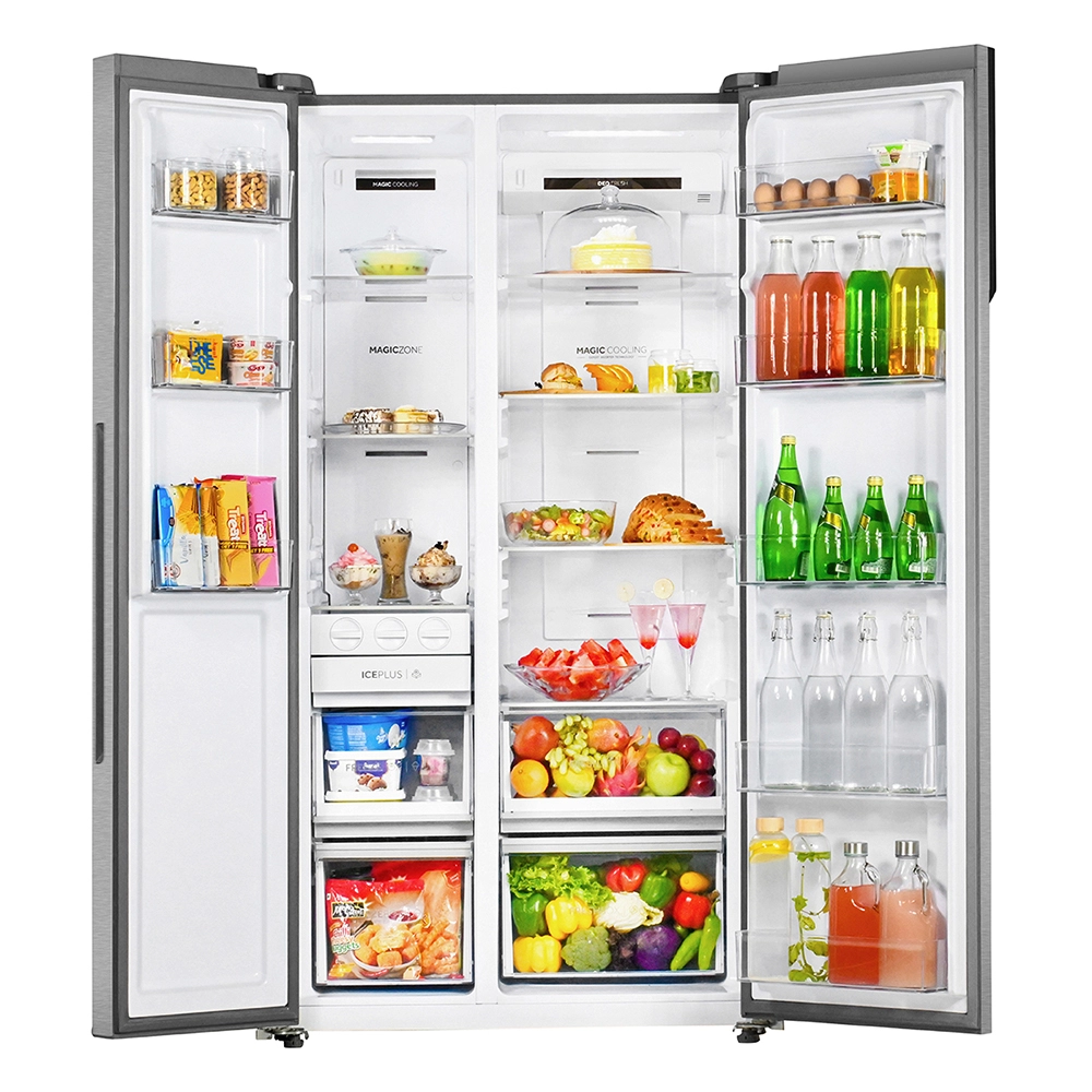 Haier Wifi enabled 602 L smart convertible  Double Door Side By Side Refrigerator, Expert Inverter Technology , HRS-682SSU1